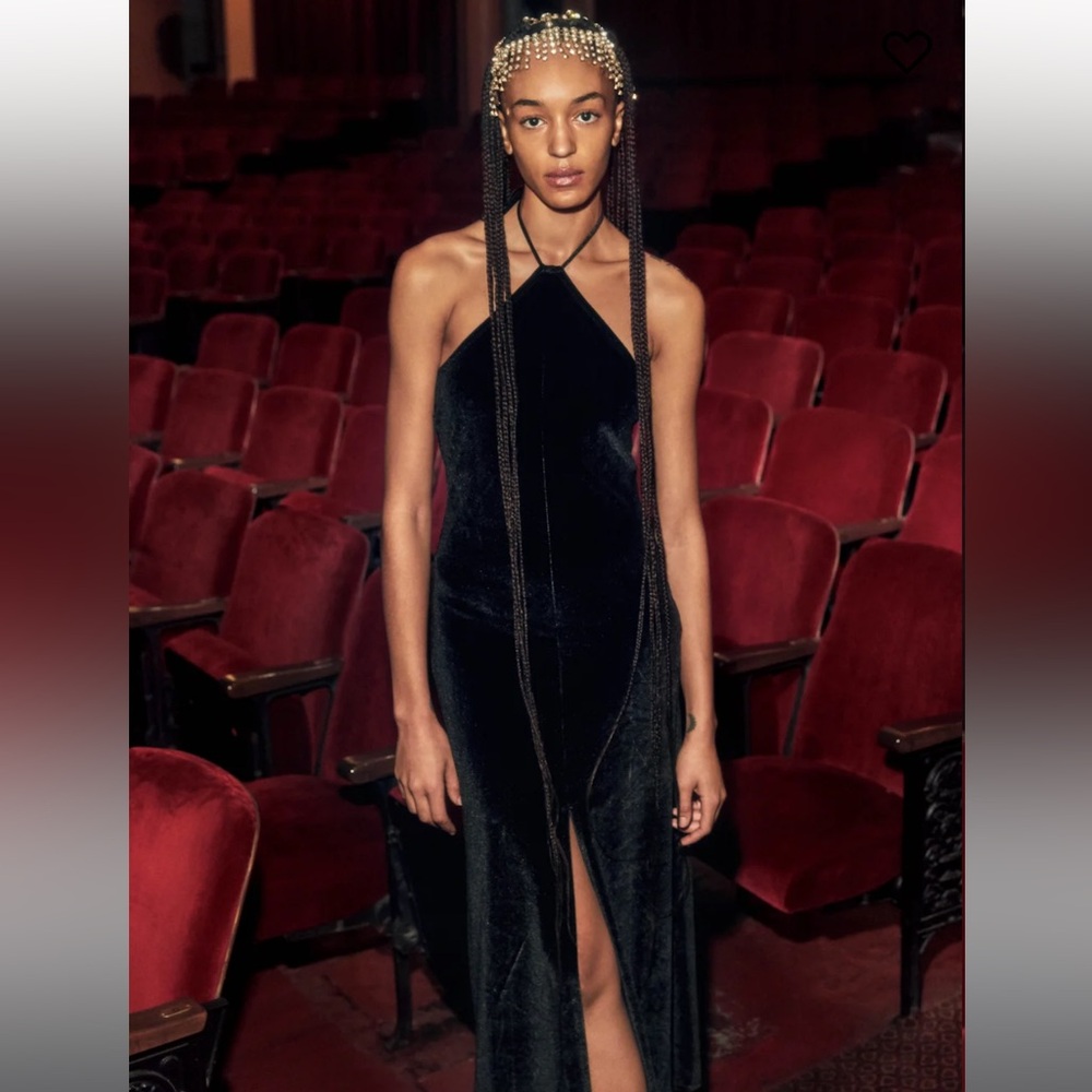 Reformation Nyla Velvet midi dress black - Picture 2 of 5